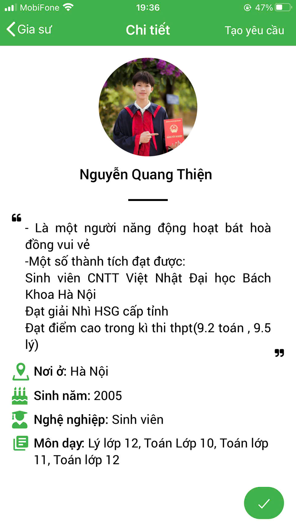dạy kèm tại hà nội